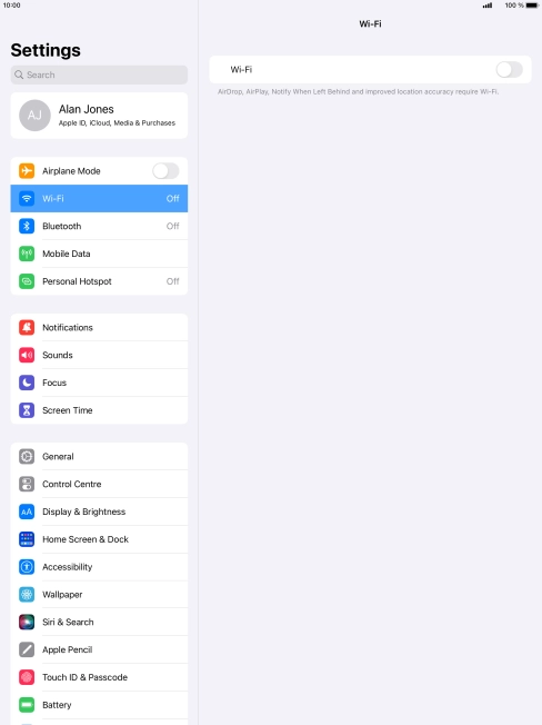 Press the indicator next to 