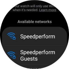 Press the required Wi-Fi network.