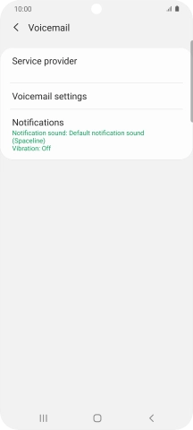 Press Voicemail settings.