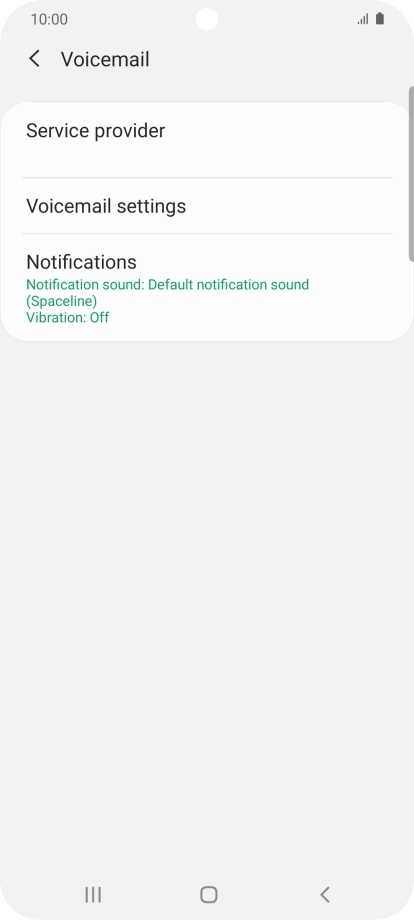 Press Voicemail settings.