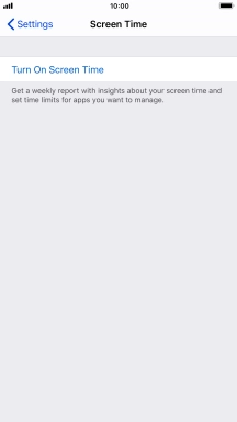 Press Turn On Screen Time.