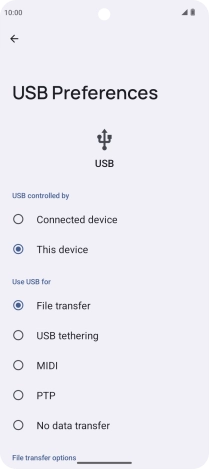 Press File transfer.