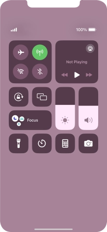 Press the flight mode icon to turn the function on or off.