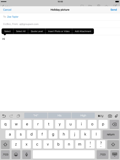 Press Add Attachment and follow the instructions on the screen to attach a document.