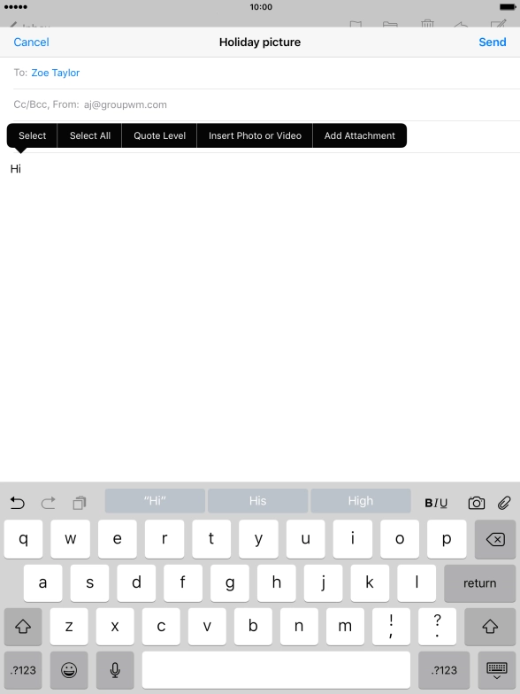 Press Add Attachment and follow the instructions on the screen to attach a document.