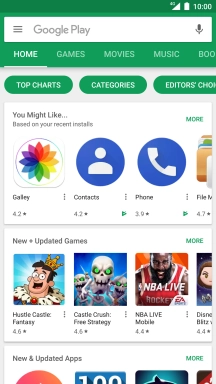 Press the search field.