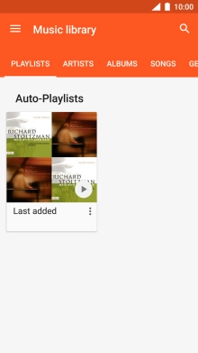 Press the required category and go to the required audio file.