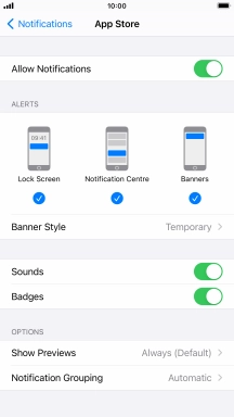 Press the indicator next to 
