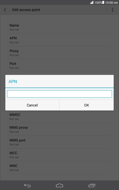 Key in live.vodafone.com and press OK.