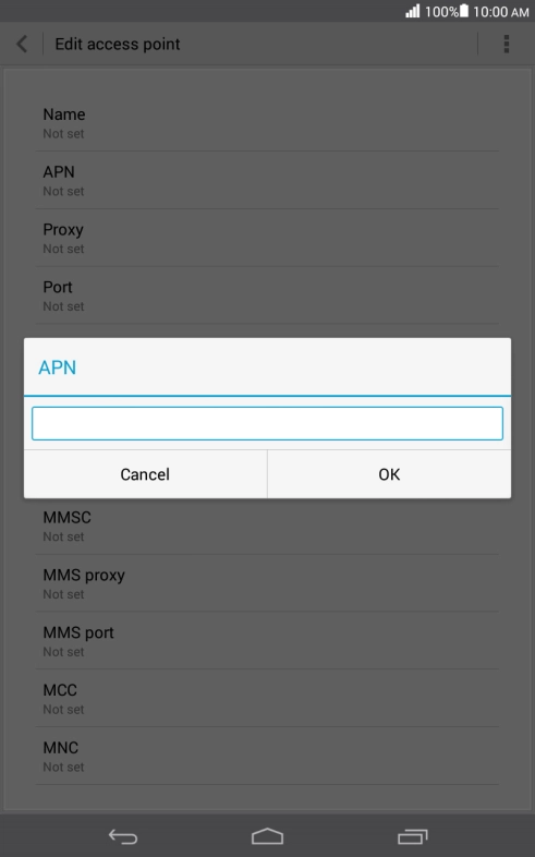 Key in live.vodafone.com and press OK.