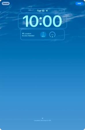 To customise the way the lock screen date is displayed, press the date widget and follow the instructions on the screen to select the required widget display mode.