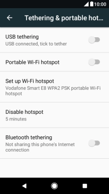 Press Set up Wi-Fi hotspot.