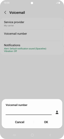 Key in +61414121121 and press OK.