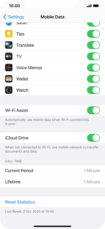 Press the indicator next to 