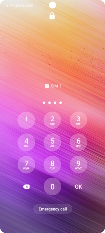 If your SIM is locked, key in your PIN and press OK.