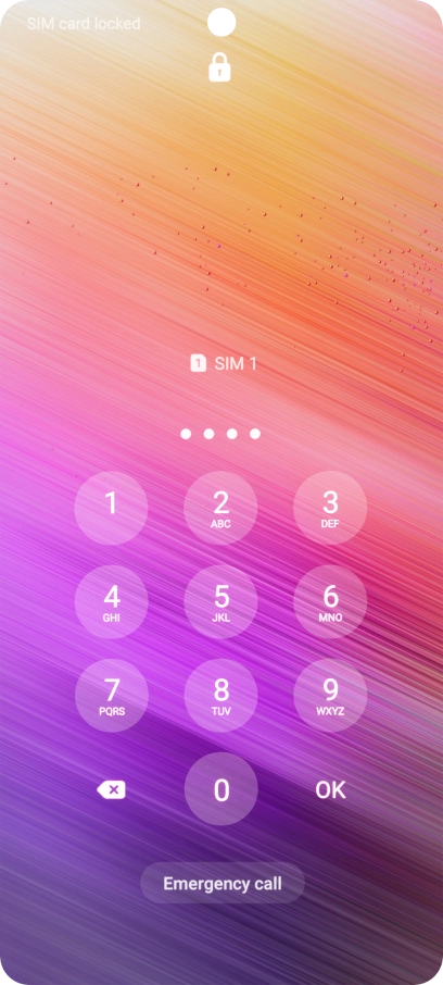 If your SIM is locked, key in your PIN and press OK.