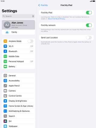 Press the indicator next to 
