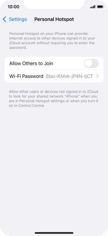 Press Wi-Fi Password and key in the required password.