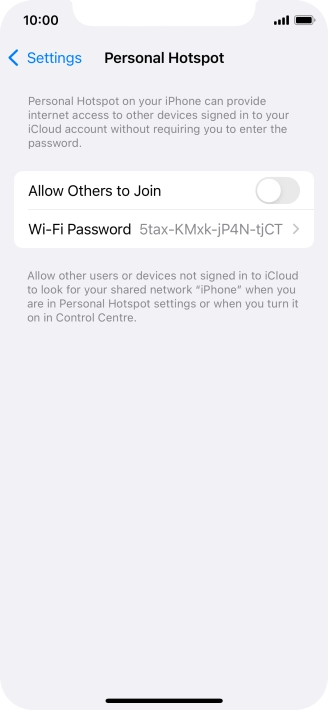 Press Wi-Fi Password and key in the required password.