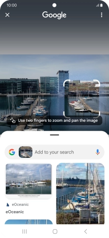 Follow the instructions on the screen to use the search results.