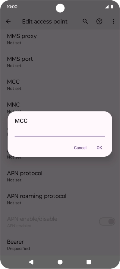 Key in 505 and press OK.