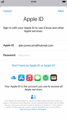 Press the field next to 