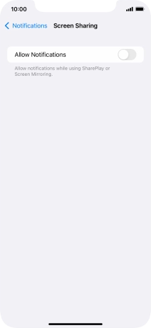 Press the indicator next to 