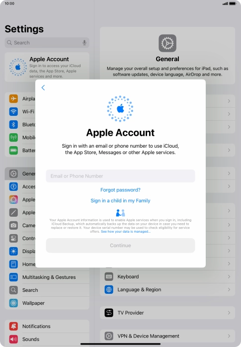 Press Email or Phone Number and key in the username for your Apple ID.