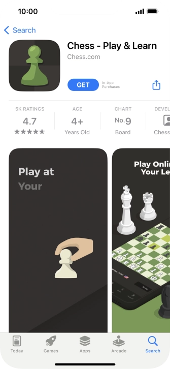 Press GET and follow the instructions on the screen to install the app.