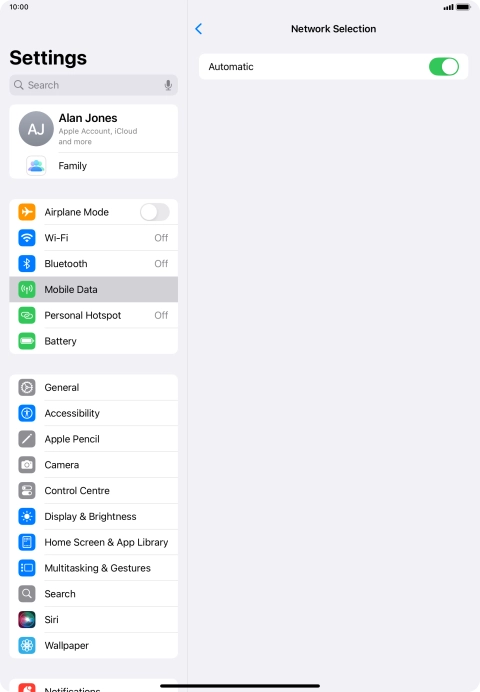 Press the indicator next to 