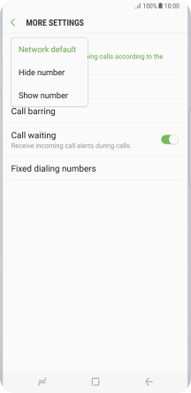 Press Show number to turn on caller identification.