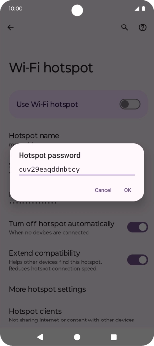 Key in the required password and press OK.