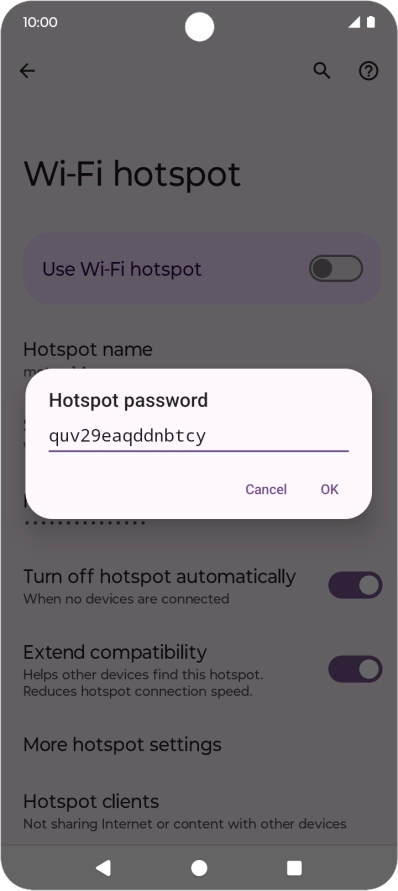 Key in the required password and press OK.