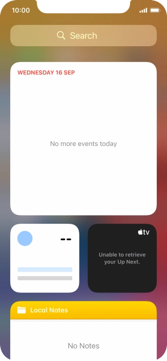 Slide your finger upwards on the screen.