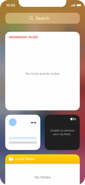 Slide your finger upwards on the screen.