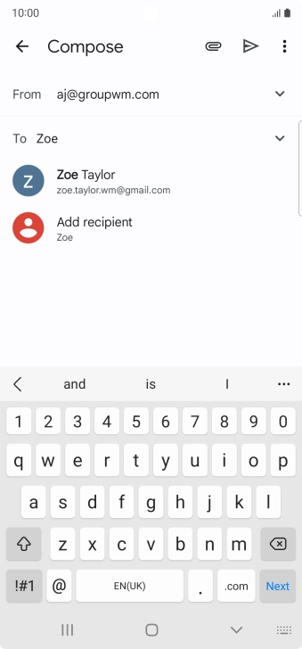 Press the required contact.