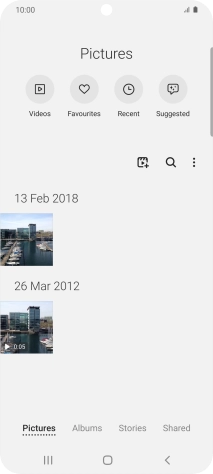 Press Albums and go to the required folder. Press Albums and go to the required folder.