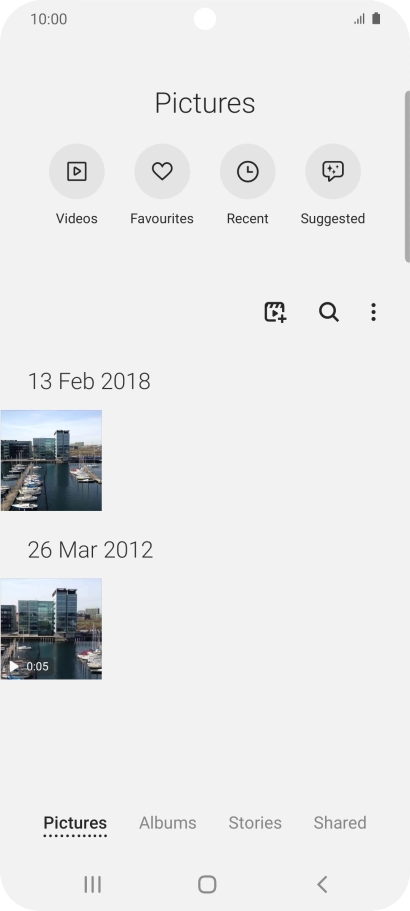 Press Albums and go to the required folder. Press Albums and go to the required folder.