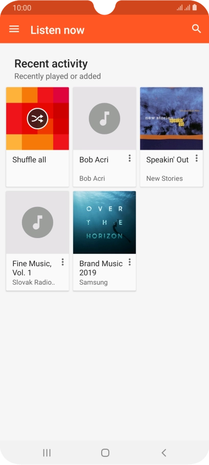 Slide your finger right starting from the left side of the screen.