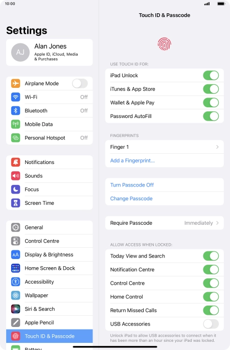 Press the indicator next to 