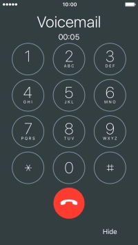 Press the end call icon to end the call.