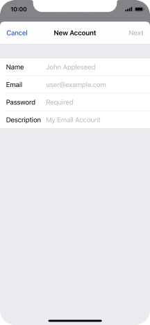 Press Name and key in the required sender name.