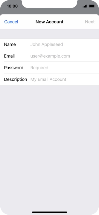 Press Name and key in the required sender name.