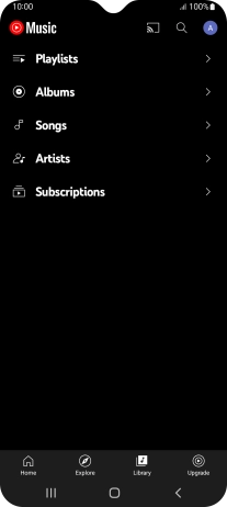 Press the required category and go to the required audio file.
