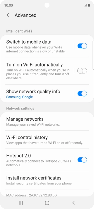 Press the indicator next to Press the indicator next to