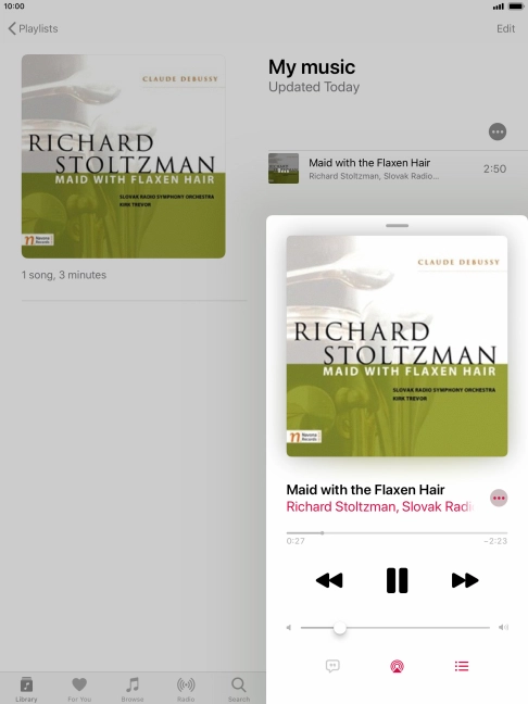 Press arrow right to go to the next audio file. Press arrow right to go to the next audio file.