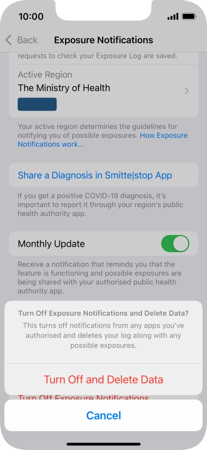 Press Turn Off and Delete Data.