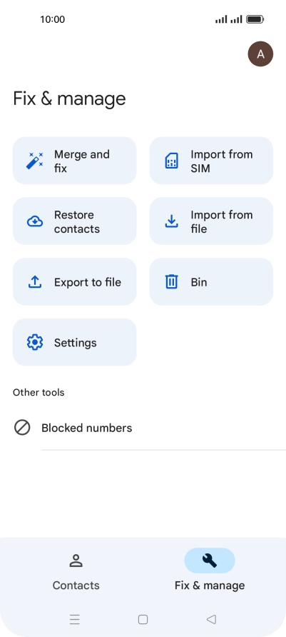 Press Import from SIM.