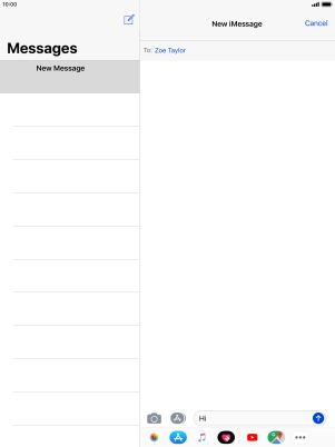 Press the send icon.