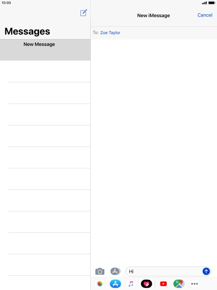 Press the send icon.